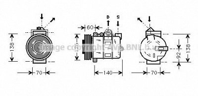 AVA QUALITY COOLING auk050 -  Компрессор, кондиционер